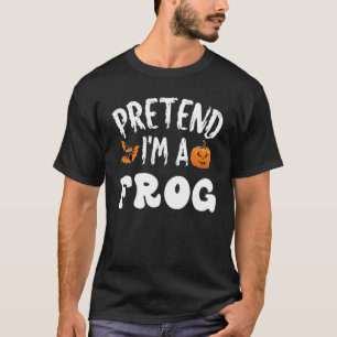 Voorraad ik ben een kikker Halloween Man Women Kin T-shirt