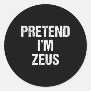 Voorraad ik ben Zeus Costume Greek God Halloween P Ronde Sticker