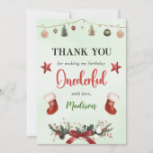 Voorraad Kerstfeest Winter Verjaardagsfeest Bedankkaart (Voorkant)