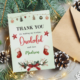 Voorraad Kerstfeest Winter Verjaardagsfeest Bedankkaart