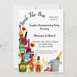 Voorraad van de Bar Couples Housewarming Party Kaart