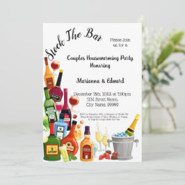 Voorraad van de Bar Couples Housewarming Party Kaart