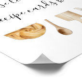 Voorraad van de keuken Laat uw recept Kaarten hier Poster (Hoek)