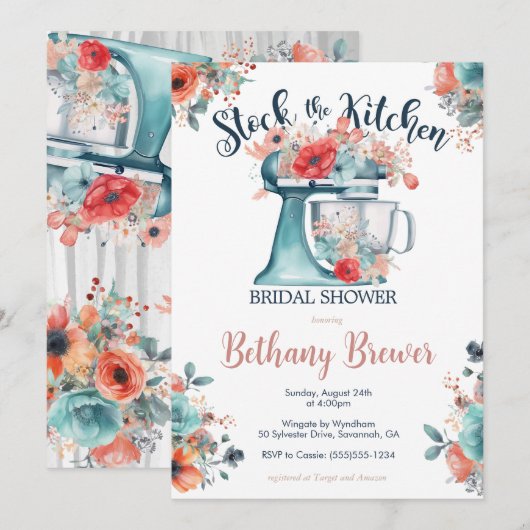 Voorraad van het Keuken thema Vrijgezellenfeest Kaart (Voorkant / Achterkant)