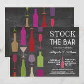 Voorraad voor de uitnodiging van de Bar Chalk Bott (Voorkant / Achterkant)