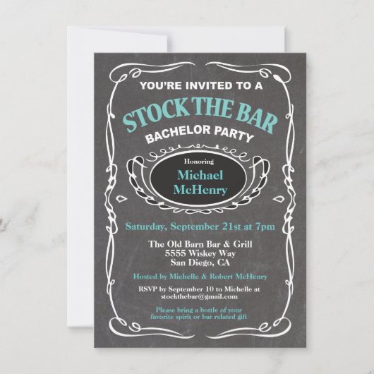 Voorraad voor de uitnodiging van de partij van de  (Voorkant)