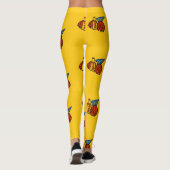Voorraad voor geel vistuig leggings (Achterkant)