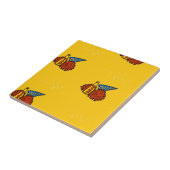 Voorraad voor geel vistuig tegeltje (Zijkant)