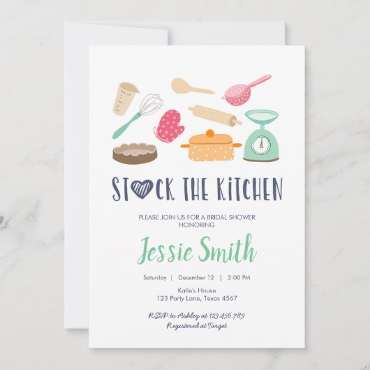 Voorraadbakken van het keukenVrijgezellenfeest Kaart (Voorkant)