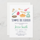 Voorraadbakken van het keukenVrijgezellenfeest Kaart (Voorkant / Achterkant)