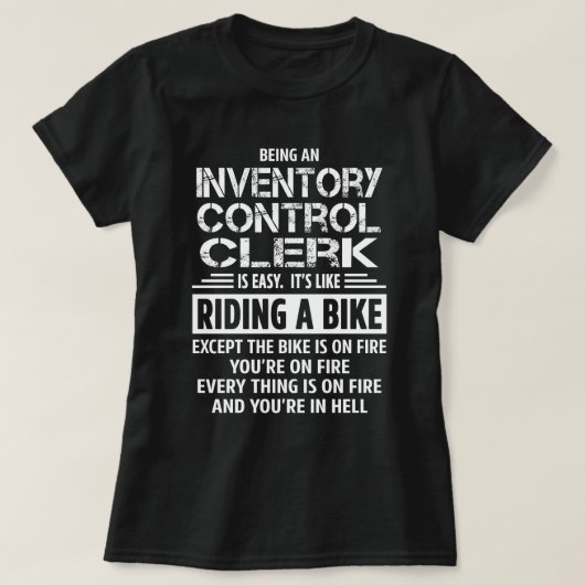 voorraadcontrolebediende t-shirt (Design voorkant)