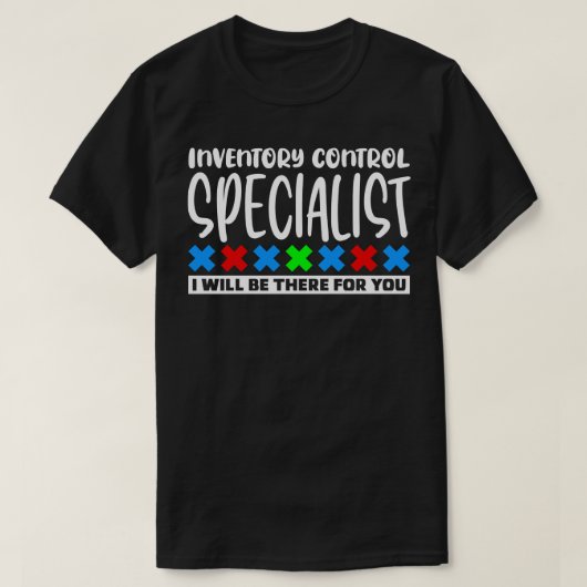 Voorraadcontrolespecialist T-shirt (Design voorkant)