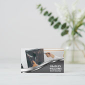 voorraadgegevens | financieel analist visitekaartje (Staand voorkant)