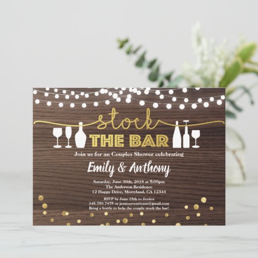 Voorraadhout en namaakgoud kaart (Staand voorkant)