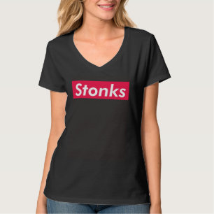 Voorraadverkoper Stonks Dag Handelskleding T-shirt