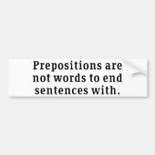 Voorraden Bumpersticker (Voorkant)