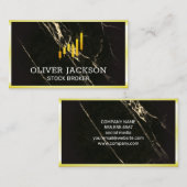 Voorraden | Goudgrens | Zwarte marmer Visitekaartje (Voorkant / Achterkant)