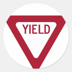 Voorrangsbord Ronde Sticker