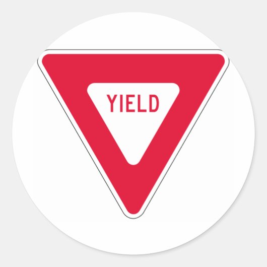 Voorrangsbord Ronde Sticker (Voorkant)