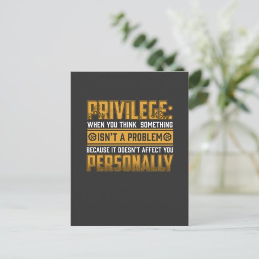 Voorrechten van de mens briefkaart (Staand voorkant)