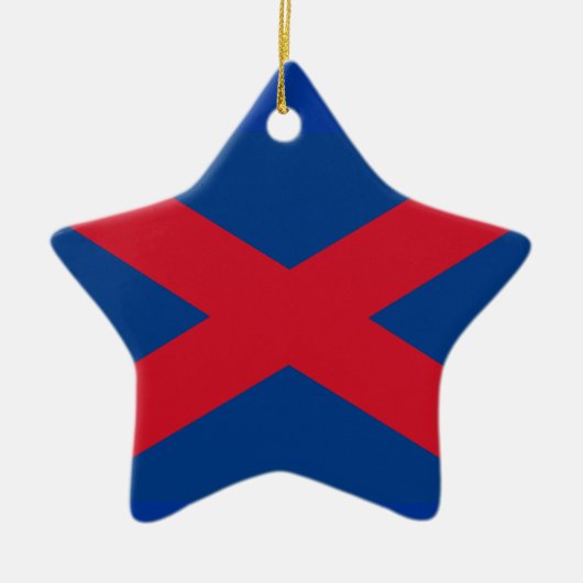 Voorreiziger Flag Keramisch Ornament (Voorkant)