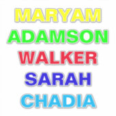 Voorruit- en achterruitnaamstickers voor auto's sticker (Voorkant)