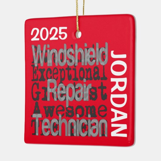 Voorruit reparatie technicus buitengewoon keramisch ornament (Links)