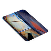 Voorschild van een oude roestvrijwagen magneet (Rechterzijde)