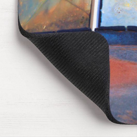 Voorschild van een oude roestvrijwagen muismat (Hoek)