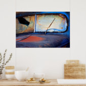 Voorschild van een oude roestvrijwagen poster (Keuken)