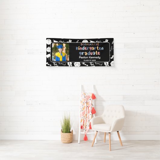 Voorschool Afstuderen Kindertuin Afstuderen Foto Spandoek (Insitu)