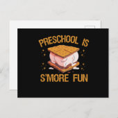 Voorschool is S'more Fun Funny Herfst Outdoor Gift Briefkaart (Voorkant / Achterkant)