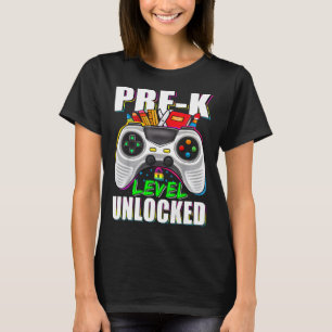 Voorschools niveau ontgrendelde gamer eerste schoo t-shirt