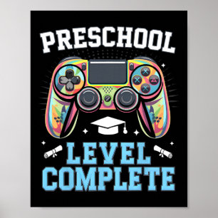 Voorschools niveau voltooid laatste schooldag Game Poster