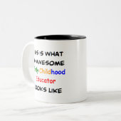 voorschools onderwijs, geweldige tweekleurige koffiemok (Voorkant links)