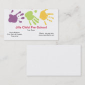 Voorschools Visitekaartje (Voorkant / Achterkant)