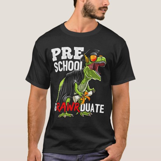 Voorschoolse Afgestudeerde Dinosaurus Graduation C T-shirt (Voorkant)