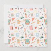 Voorschoolse afstudeerfeestuitnodiging Sjabloon Kaart (Achterkant)