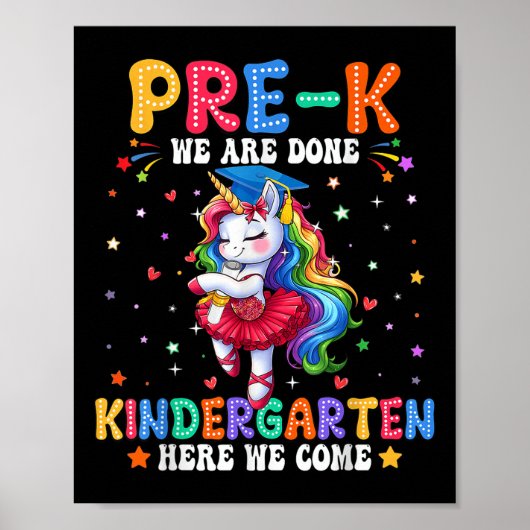 Voorschoolse Afstuderen 2025 Pre-k Afstuderen Girl Poster (Voorkant)