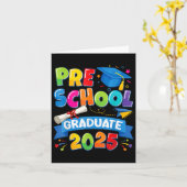Voorschoolse Afstuderen 2025 Pre-k Afstuderen Kind Kaart (Gele Bloem)
