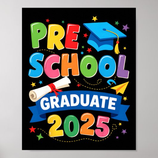 Voorschoolse Afstuderen 2025 Pre-k Afstuderen Kind Poster (Voorkant)