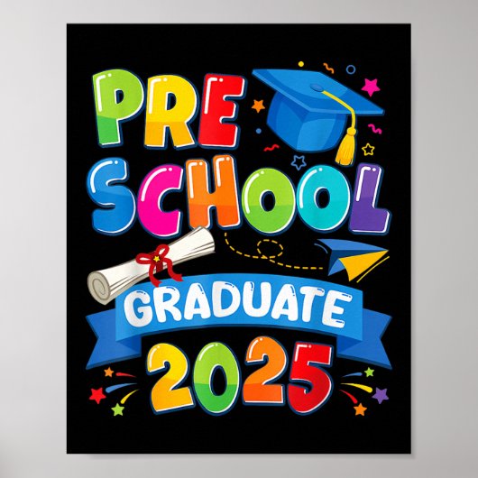 Voorschoolse Afstuderen 2025 Pre-k Afstuderen Kind Poster (Voorkant)