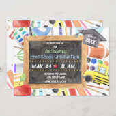 Voorschoolse Afstuderen Ceremonie Aankondiging uit (Voorkant / Achterkant)