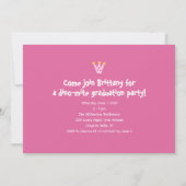 Voorschoolse Afstuderen Foto Dinosaurussen Meisje  Kaart (Achterkant)