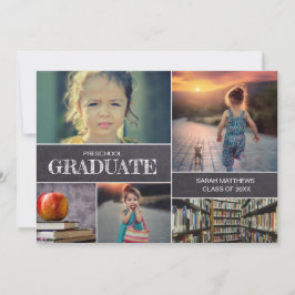 Voorschoolse Afstuderen Fotocollage Aankondiging