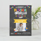 Voorschoolse Afstuderen Pre-K Party Photo Afstuder Kaart (Staand voorkant)