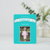 voorschoolse afstuderen - Robin's Egg Blue foto Kaart (Staand voorkant)