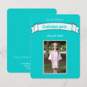 voorschoolse afstuderen - Robin's Egg Blue foto Kaart (Voorkant / Achterkant)