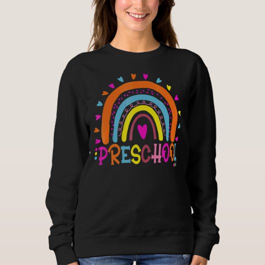 Voorschoolse Boho Rainbow Leerleraar student Laats Trui (Voorkant)
