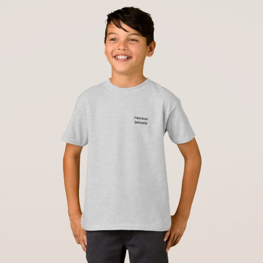 Voorschoolse jongen Afstuderen naam Schattigee tij T-shirt (Voorkant volledig)